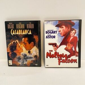 Humphrey Bogart Casablanca & The Maltese Falcon DVD Movie Bundle